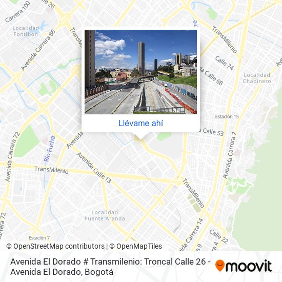 Mapa de Avenida El Dorado # Transmilenio: Troncal Calle 26 - Avenida El Dorado