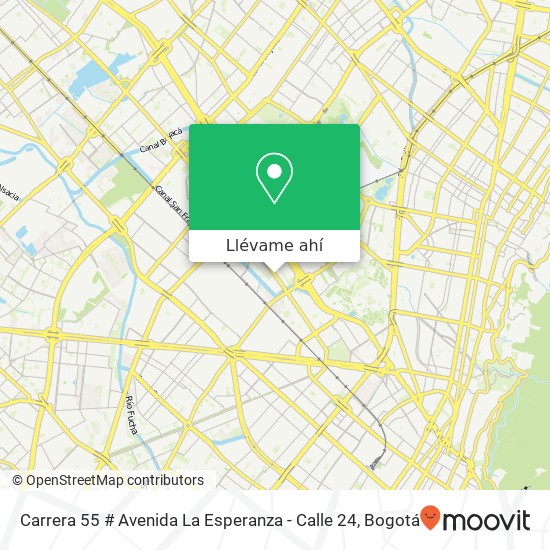 Mapa de Carrera 55 # Avenida La Esperanza - Calle 24