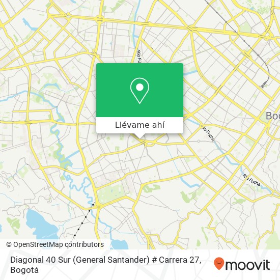 Mapa de Diagonal 40 Sur (General Santander) # Carrera 27