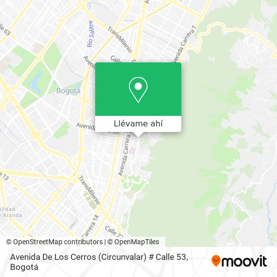 Mapa de Avenida De Los Cerros (Circunvalar) # Calle 53