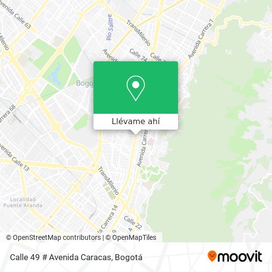 Mapa de Calle 49 # Avenida Caracas