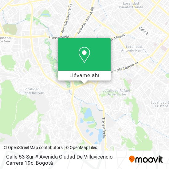 Mapa de Calle 53 Sur # Avenida Ciudad De Villavicencio Carrera 19c