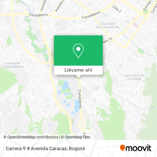 Mapa de Carrera 9 # Avenida Caracas