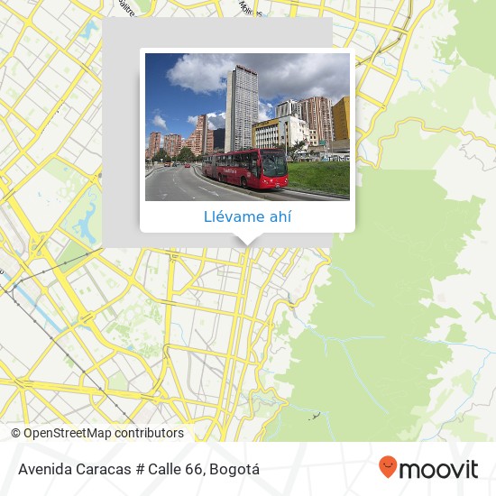 Mapa de Avenida Caracas # Calle 66