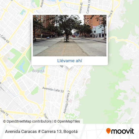 Mapa de Avenida Caracas # Carrera 13