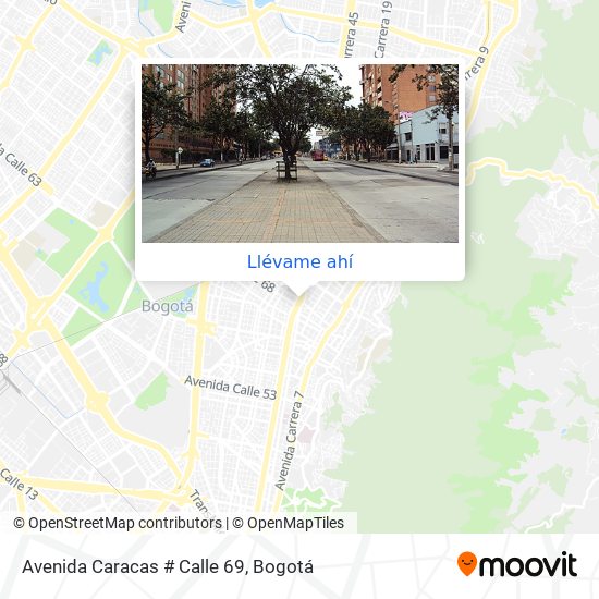Mapa de Avenida Caracas # Calle 69