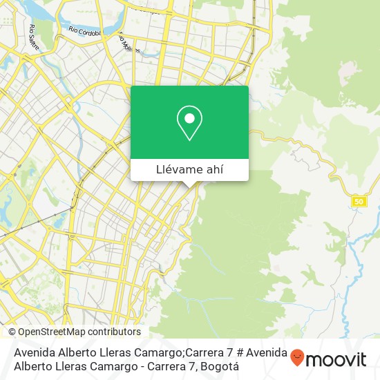 Mapa de Avenida Alberto Lleras Camargo;Carrera 7 # Avenida Alberto Lleras Camargo - Carrera 7