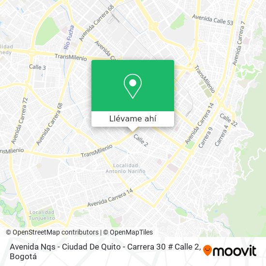 Mapa de Avenida Nqs - Ciudad De Quito - Carrera 30 # Calle 2