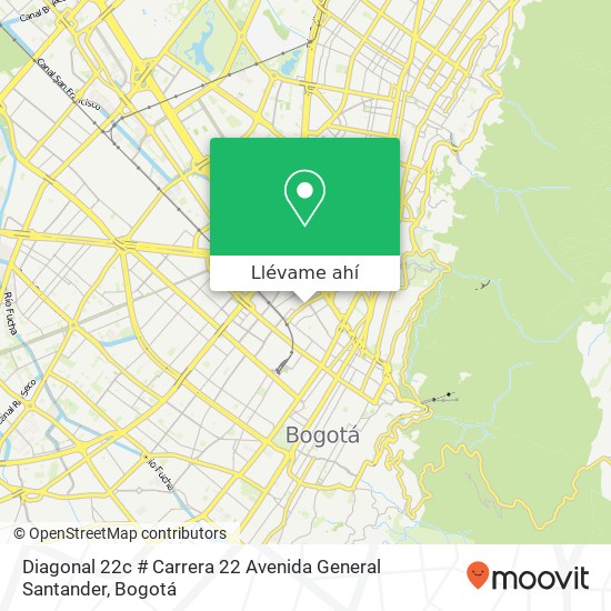 Mapa de Diagonal 22c # Carrera 22 Avenida General Santander