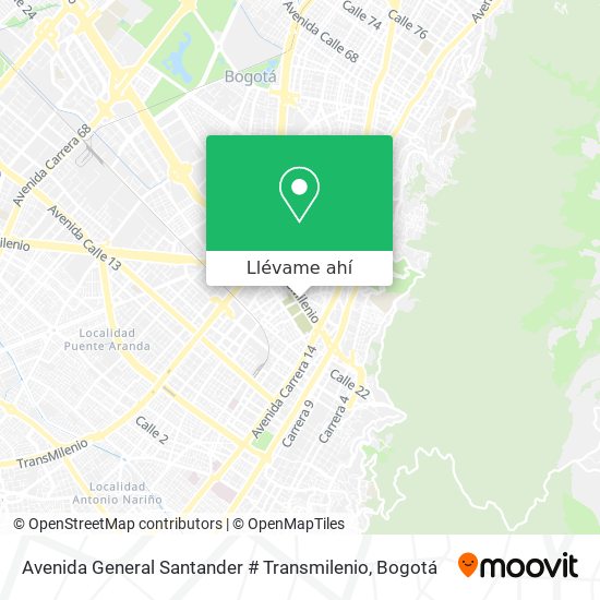 Mapa de Avenida General Santander # Transmilenio