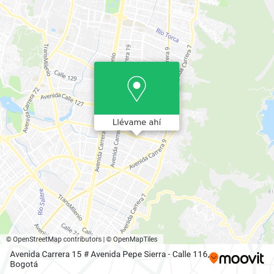 Mapa de Avenida Carrera 15 # Avenida Pepe Sierra - Calle 116