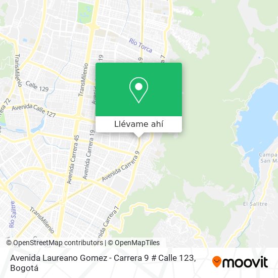 Mapa de Avenida Laureano Gomez - Carrera 9 # Calle 123