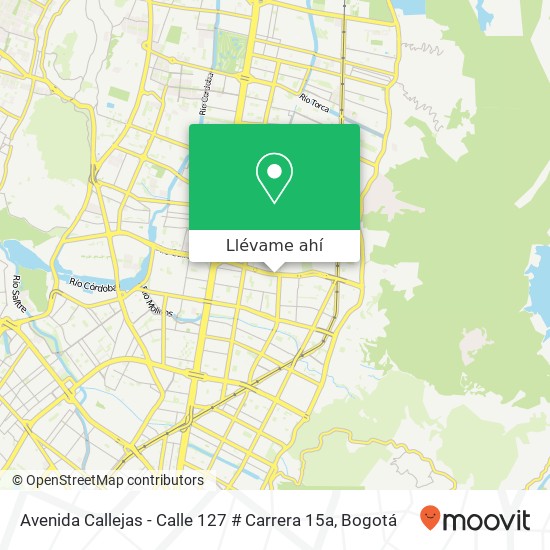 Mapa de Avenida Callejas - Calle 127 # Carrera 15a