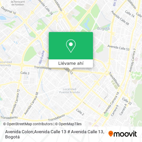 Mapa de Avenida Colon;Avenida Calle 13 # Avenida Calle 13