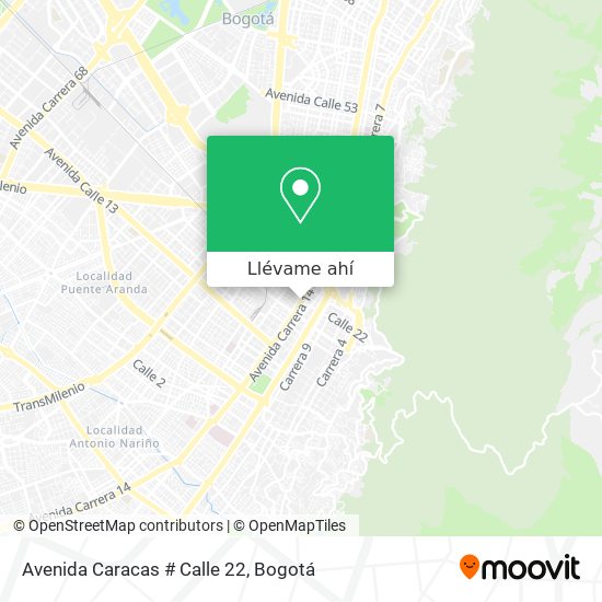 Mapa de Avenida Caracas # Calle 22