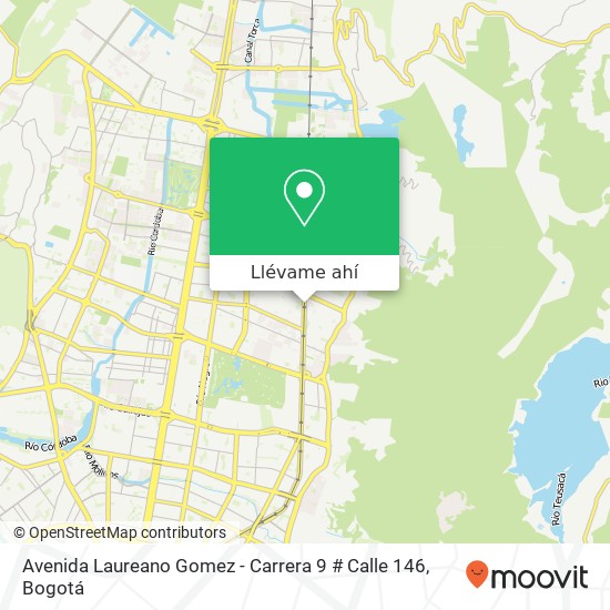 Mapa de Avenida Laureano Gomez - Carrera 9 # Calle 146