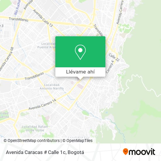 Mapa de Avenida Caracas # Calle 1c