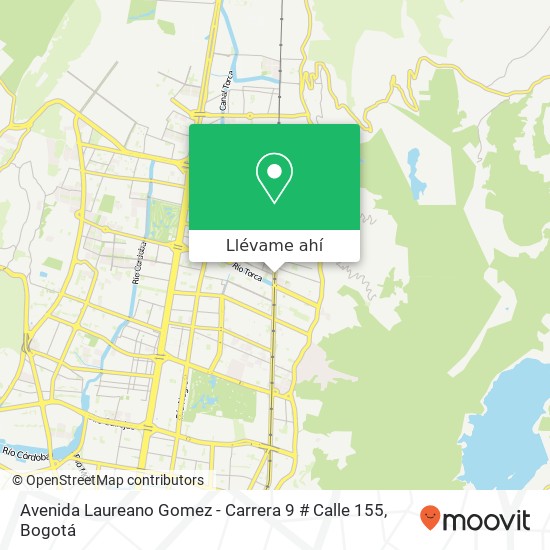 Mapa de Avenida Laureano Gomez - Carrera 9 # Calle 155