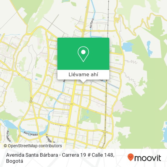 Mapa de Avenida Santa Bárbara - Carrera 19 # Calle 148