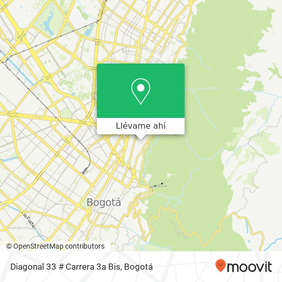 Mapa de Diagonal 33 # Carrera 3a Bis