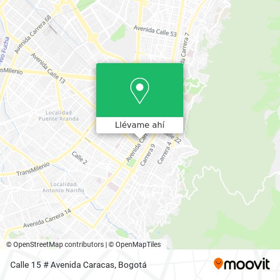 Mapa de Calle 15 # Avenida Caracas
