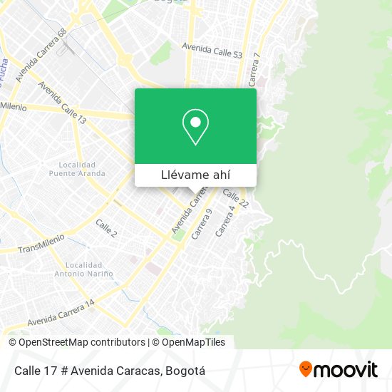 Mapa de Calle 17 # Avenida Caracas