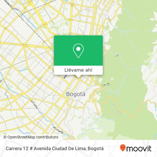 Mapa de Carrera 12 # Avenida Ciudad De Lima