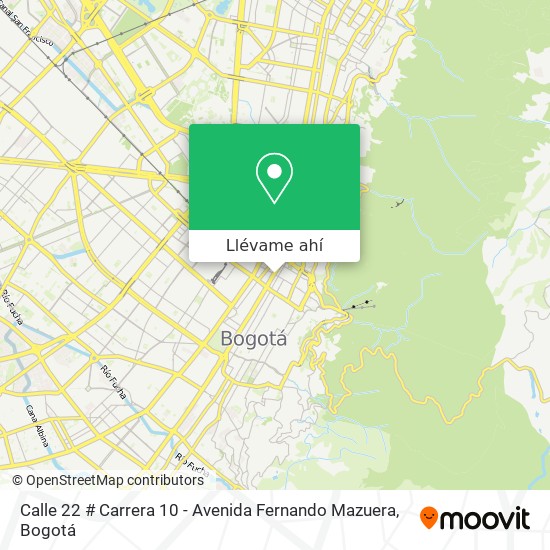 Mapa de Calle 22 # Carrera 10 - Avenida Fernando Mazuera