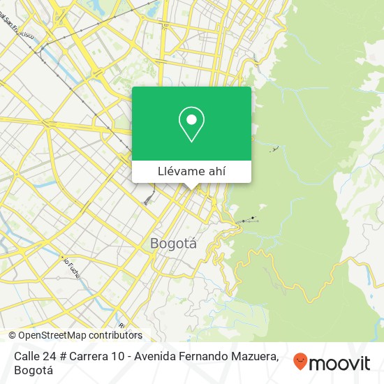 Mapa de Calle 24 # Carrera 10 - Avenida Fernando Mazuera