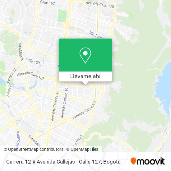 Mapa de Carrera 12 # Avenida Callejas - Calle 127