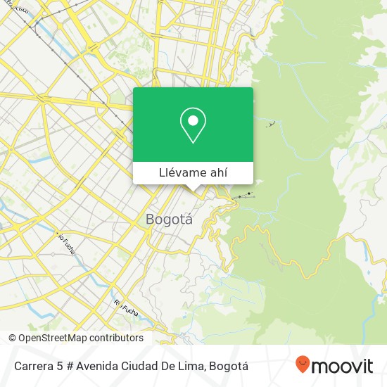 Mapa de Carrera 5 # Avenida Ciudad De Lima