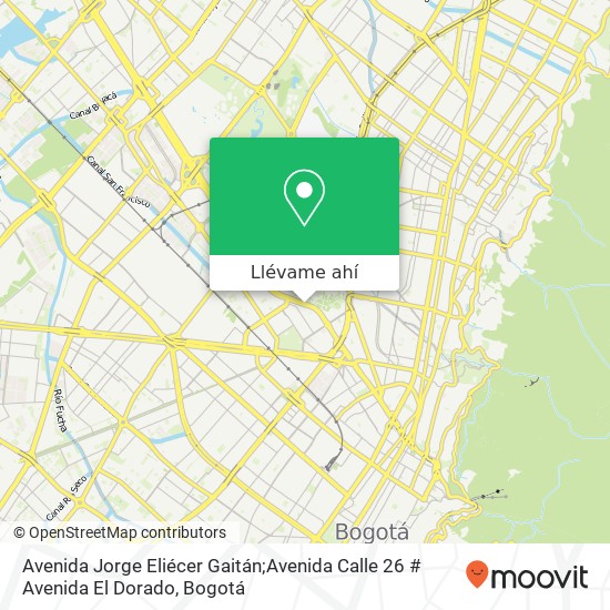 Mapa de Avenida Jorge Eliécer Gaitán;Avenida Calle 26 # Avenida El Dorado