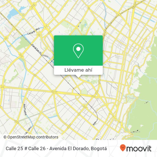 Mapa de Calle 25 # Calle 26 - Avenida El Dorado