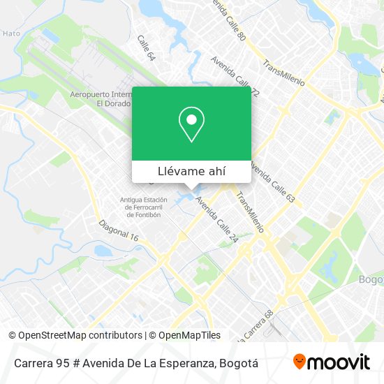 Mapa de Carrera 95 # Avenida De La Esperanza