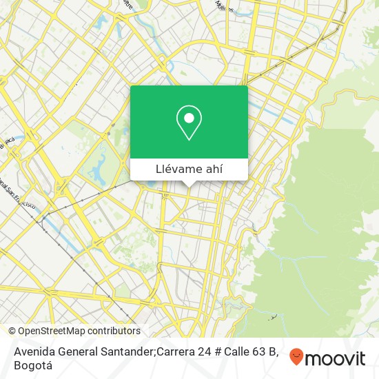 Mapa de Avenida General Santander;Carrera 24 # Calle 63 B