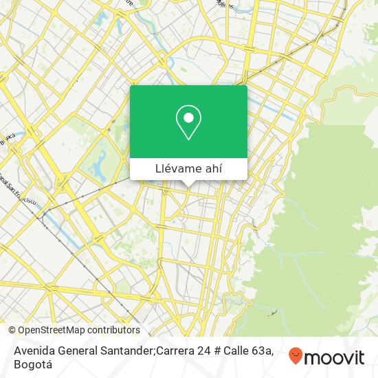 Mapa de Avenida General Santander;Carrera 24 # Calle 63a