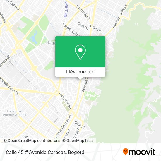 Mapa de Calle 45 # Avenida Caracas
