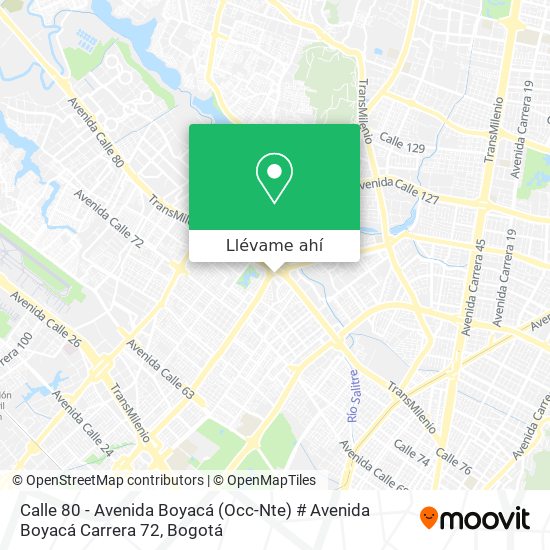 Mapa de Calle 80 - Avenida Boyacá (Occ-Nte) # Avenida Boyacá Carrera 72