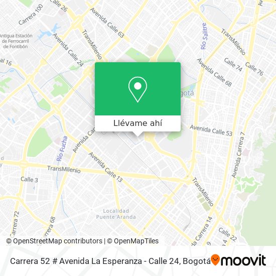 Mapa de Carrera 52 # Avenida La Esperanza - Calle 24