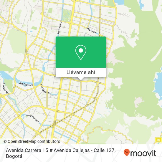 Mapa de Avenida Carrera 15 # Avenida Callejas - Calle 127