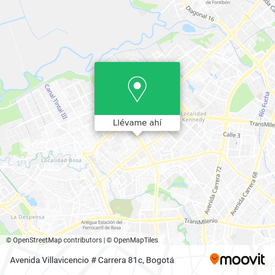 Mapa de Avenida Villavicencio # Carrera 81c