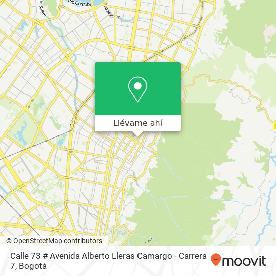 Mapa de Calle 73 # Avenida Alberto Lleras Camargo - Carrera 7