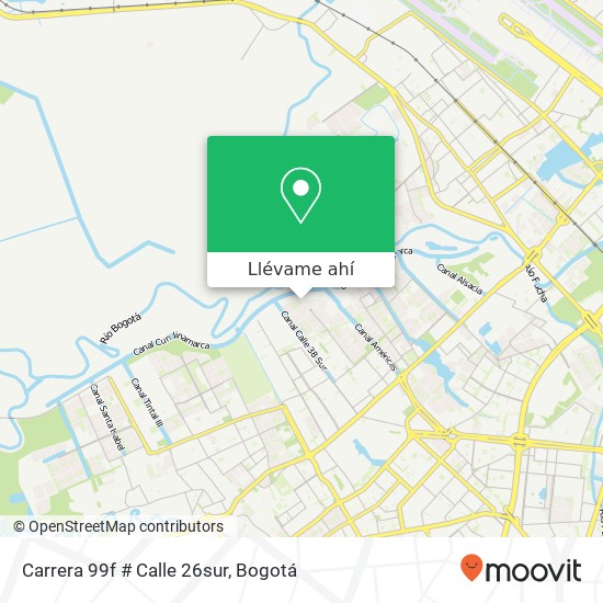 Mapa de Carrera 99f # Calle 26sur