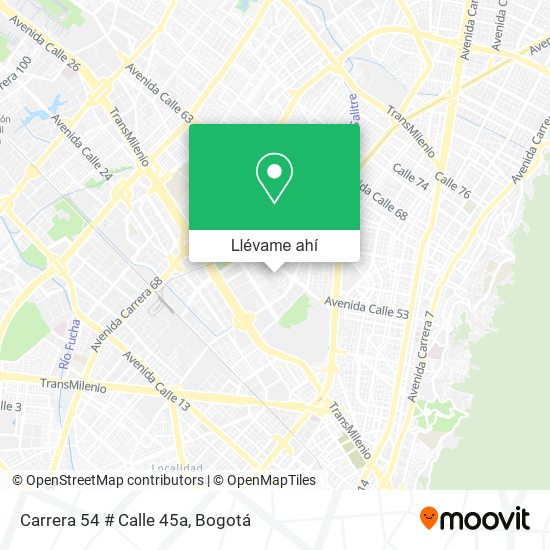 Mapa de Carrera 54 # Calle 45a