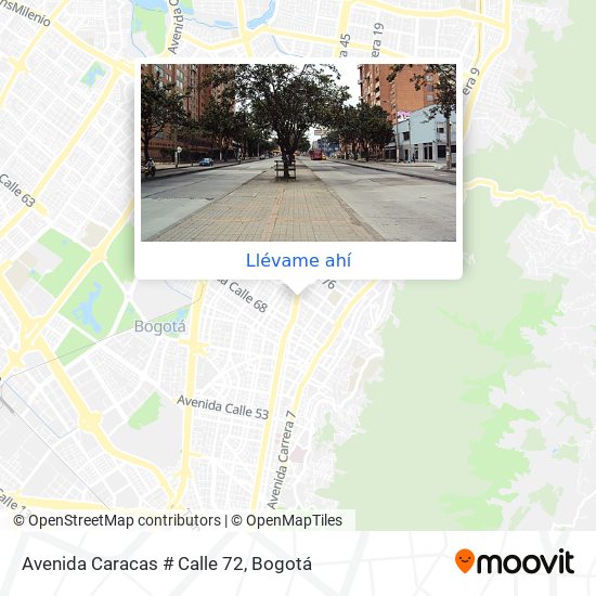 Mapa de Avenida Caracas # Calle 72