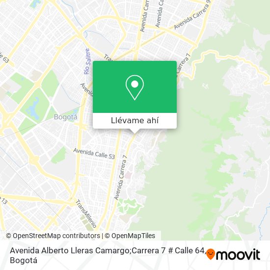 Mapa de Avenida Alberto Lleras Camargo;Carrera 7 # Calle 64
