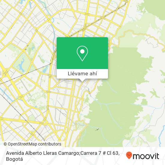 Mapa de Avenida Alberto Lleras Camargo;Carrera 7 # Cl 63