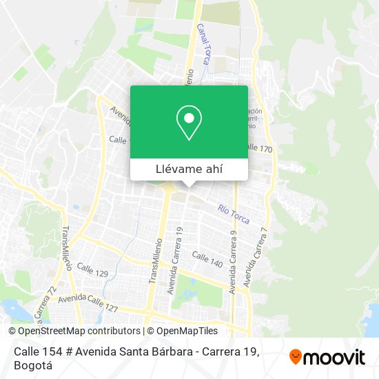 Mapa de Calle 154 # Avenida Santa Bárbara - Carrera 19
