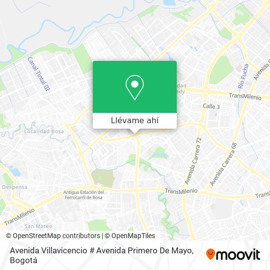 Mapa de Avenida Villavicencio # Avenida Primero De Mayo