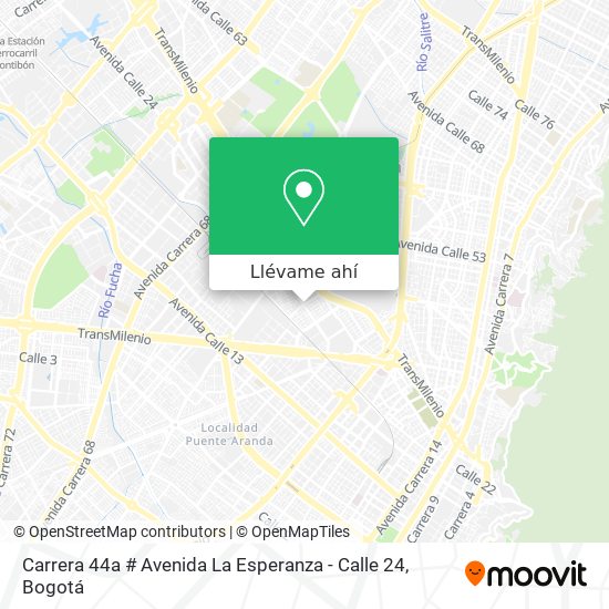 Mapa de Carrera 44a # Avenida La Esperanza - Calle 24